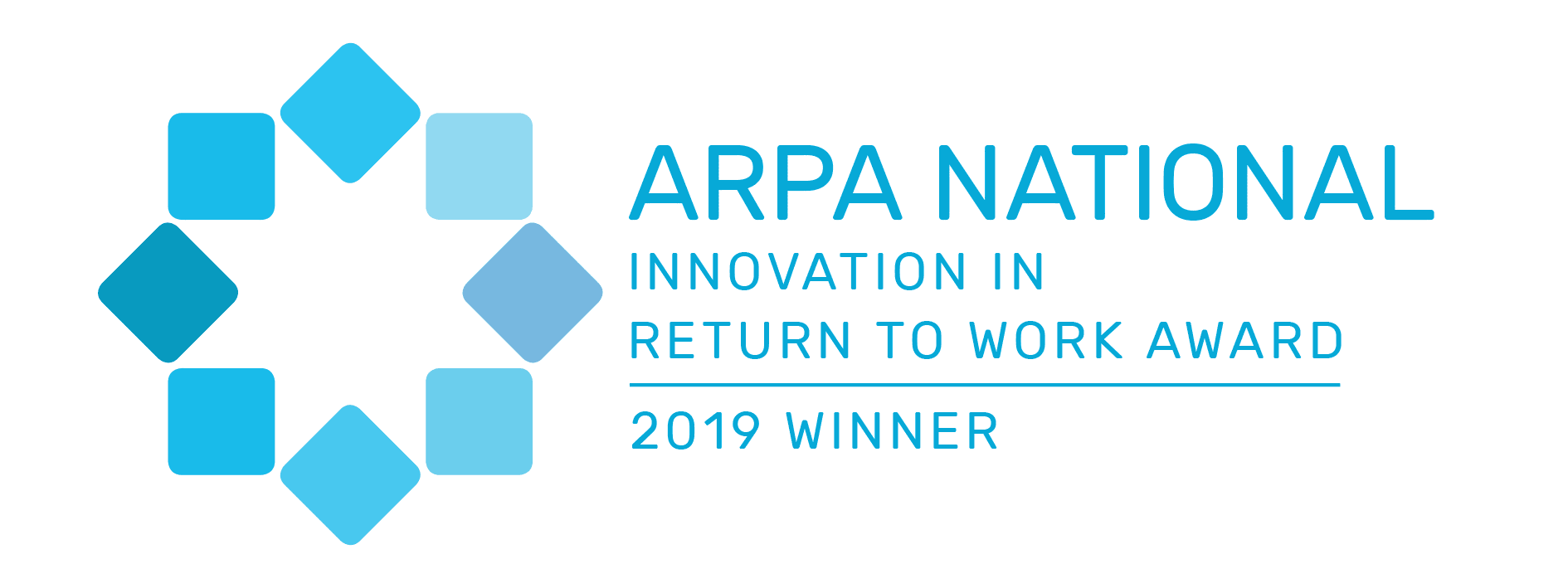 Logo award credential - Winner of ARPA innovation in return to work award for 2019