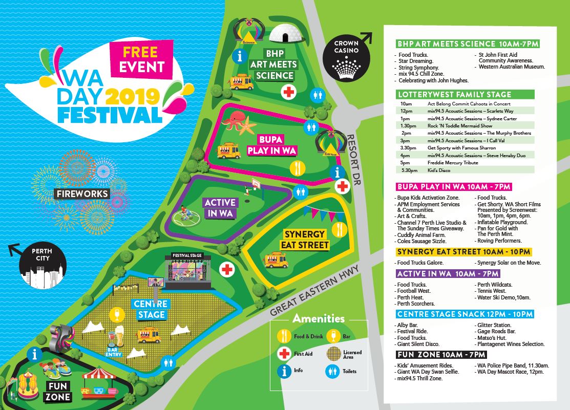 Map of WA Day festival