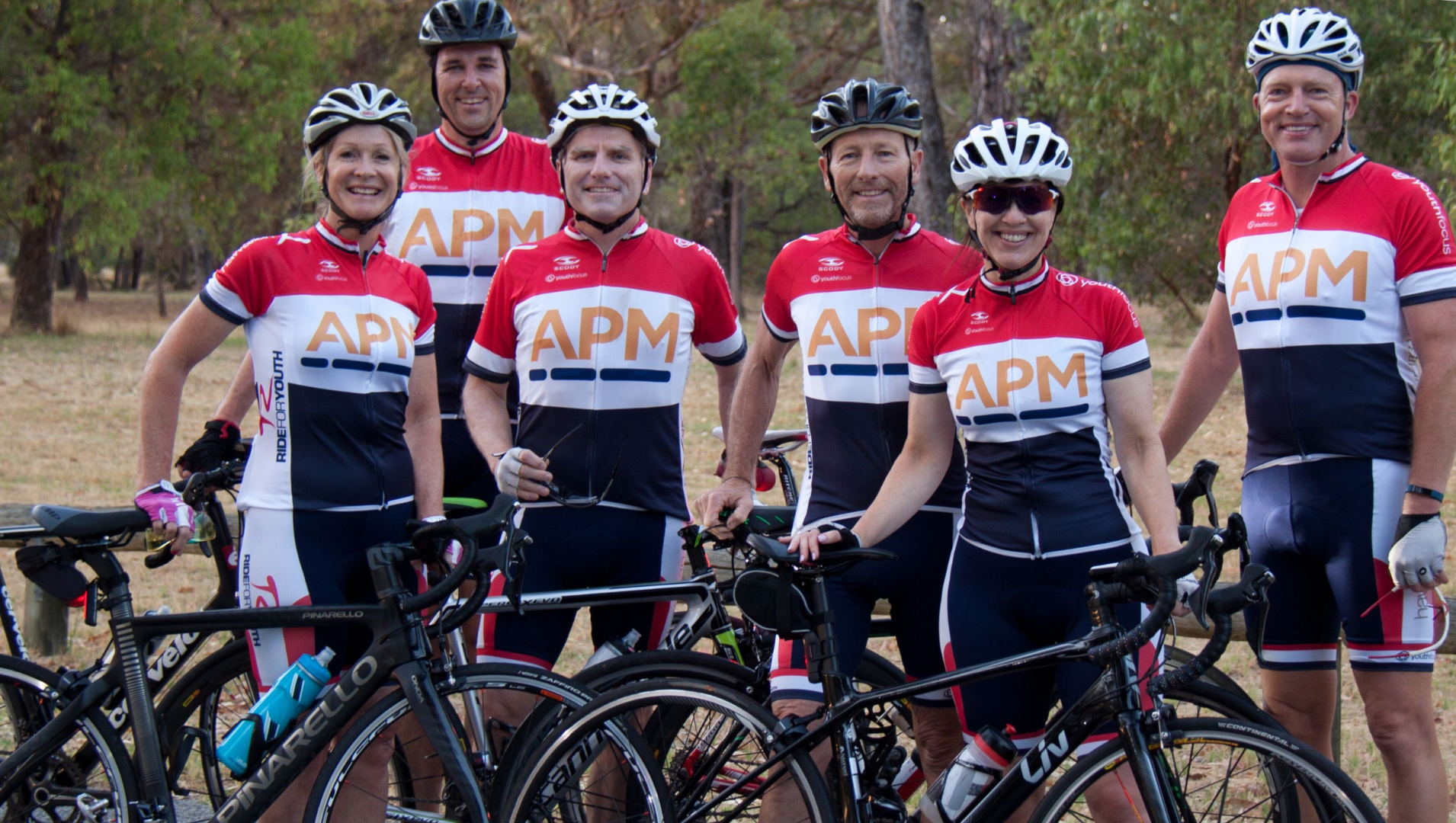 APM Employable Me CEO Fiona Kalaf is pictured with the Hawaiian cycling team