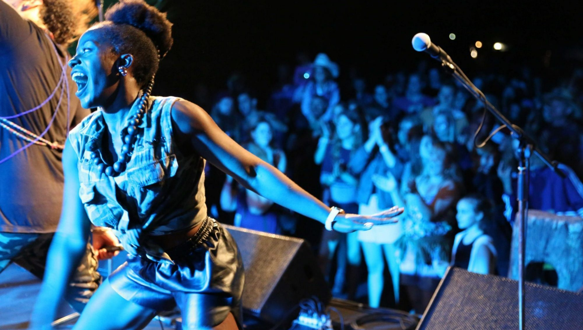 Photo of artist performing at the Mandja stage at Fairbridge Festival. Source: Fairbridge Festival website