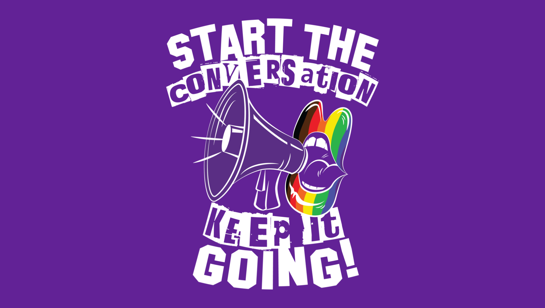 An image with the words "Start the conversation, keep it going!"
