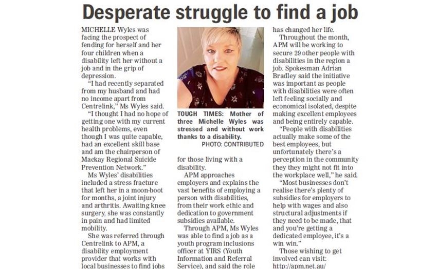 Being unemployed can be stressful enough, but add a leg disability and the challenge of being a single parent to four children into the mix and anyone would struggle to stay motivated.