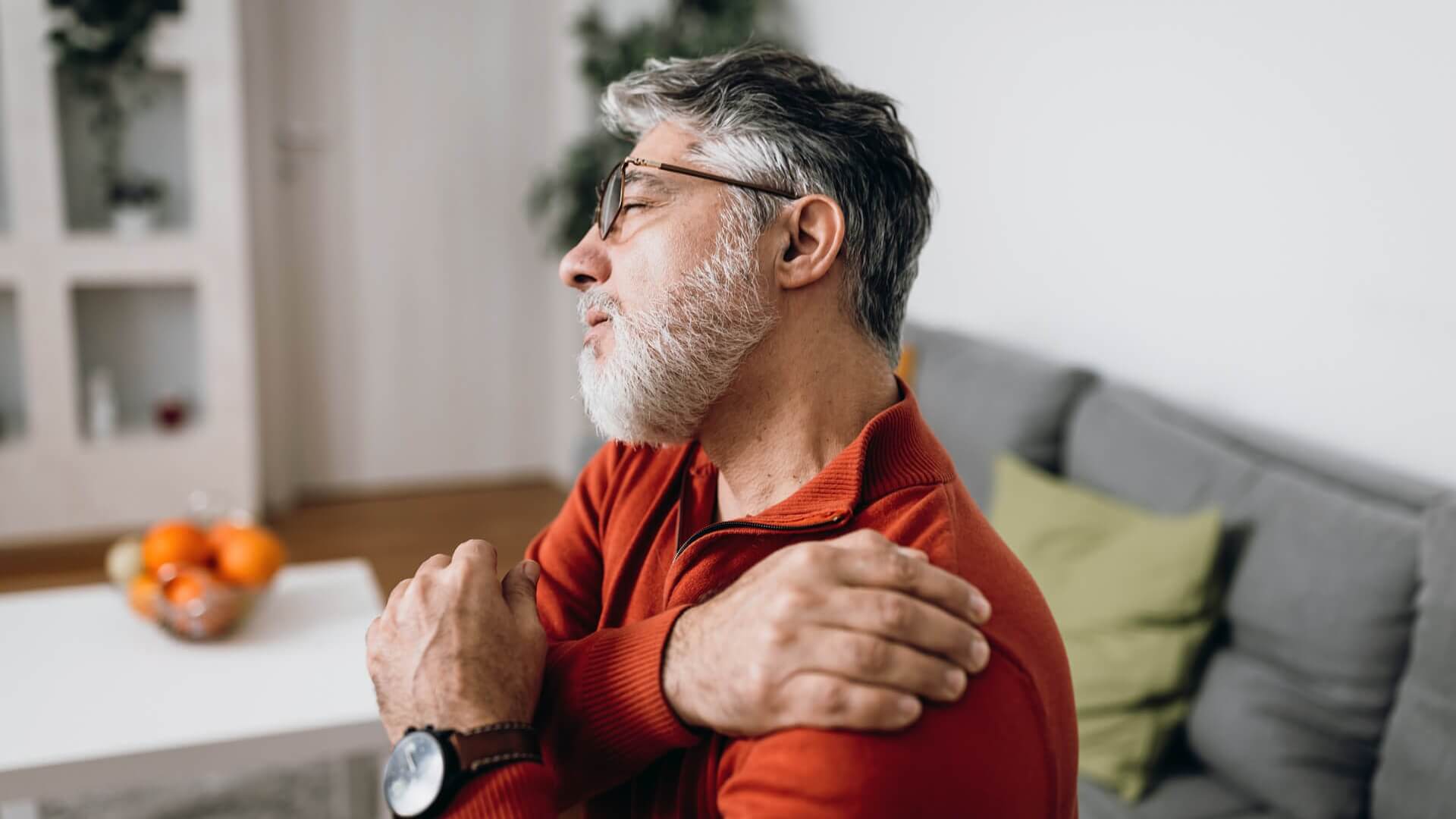 A man experiencing shoulder pain