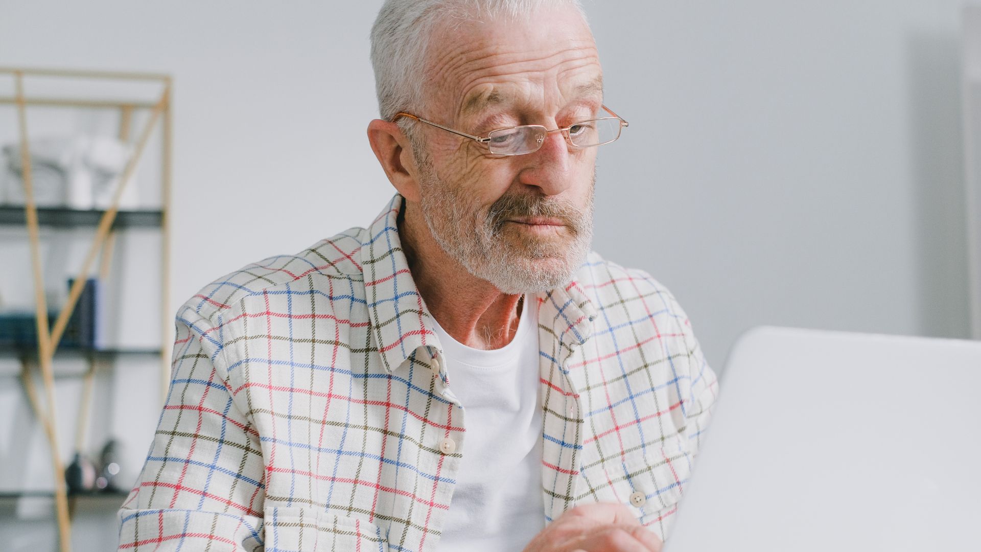 A man working at a computer