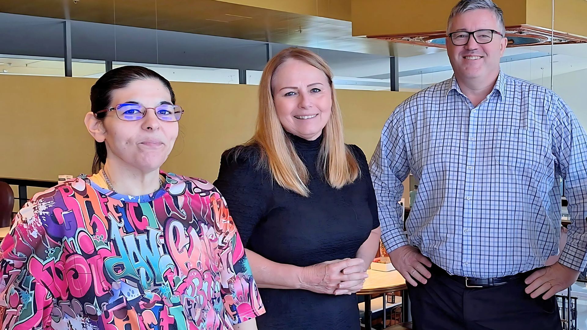 Participant Courtney, Debra and APM consultant Ashley