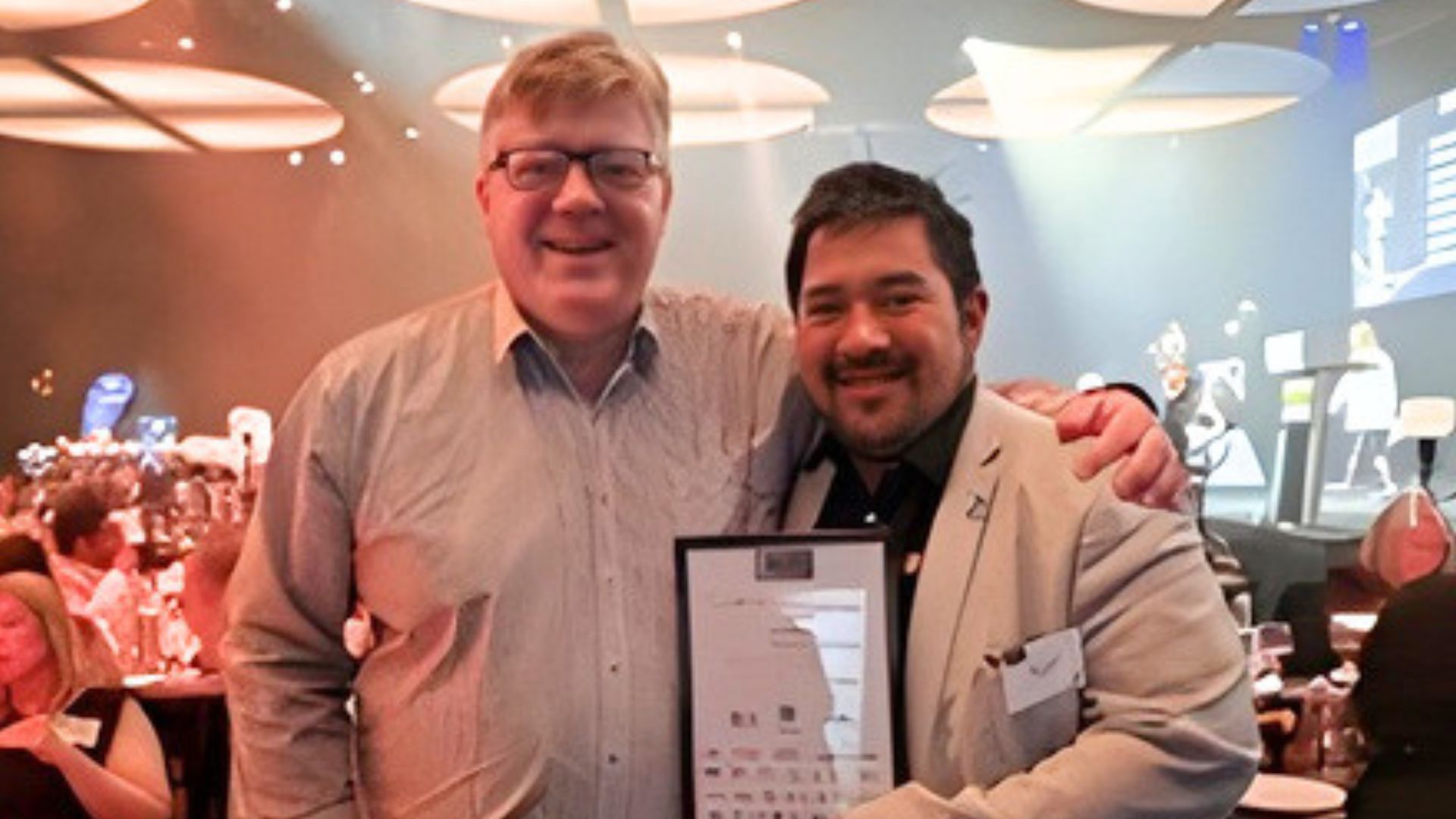 Ashley and Petch at the 32nd City of Belmont WA State Small Business Awards.