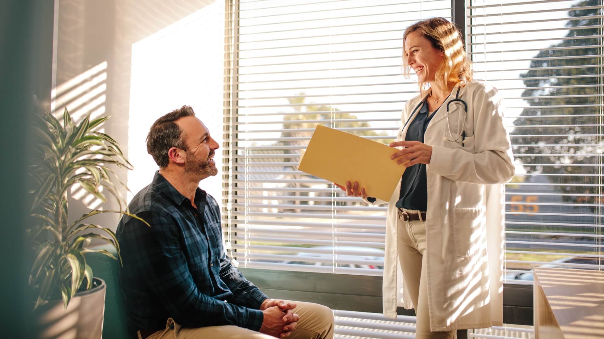 A man consulting with his doctor