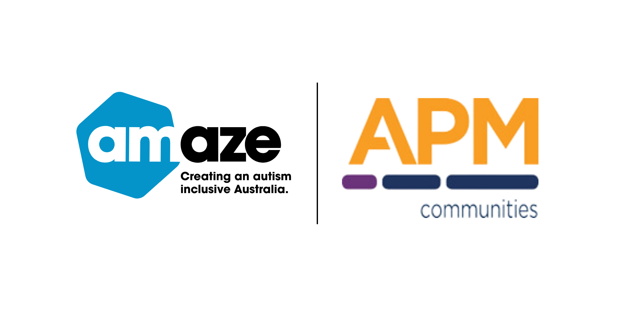 Amaze and APM Communitites logo